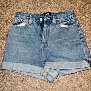 Mom high rise shorts, size 24, denim